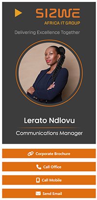 Preview of Lerato Ndlovu's Sizwe Africa IT Group DigiCard